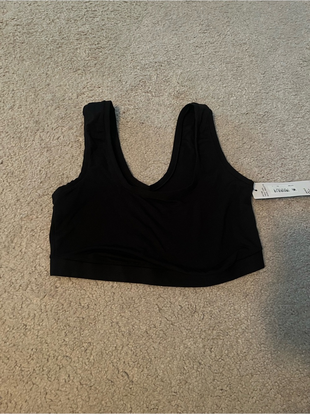 Black Scoop Neck Bralette